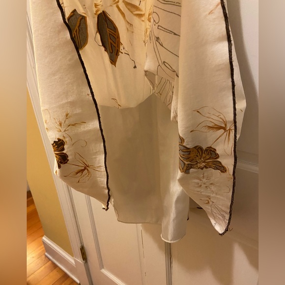 Y Apparel dress. Off white with brown print. - Picture 4 of 5